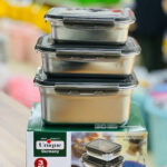 ظرف غذا 3 تکه مستطیل یونیک