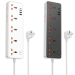 شارژر و چندراهی برق 30 وات هوکو مدل AC14A